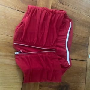 Small red corset top